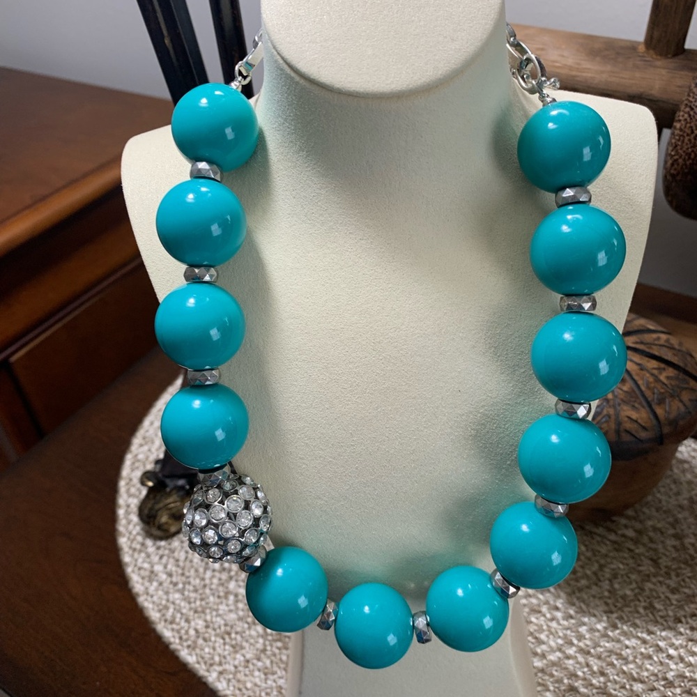 M Haskell Large Bead & Crystal Necklace